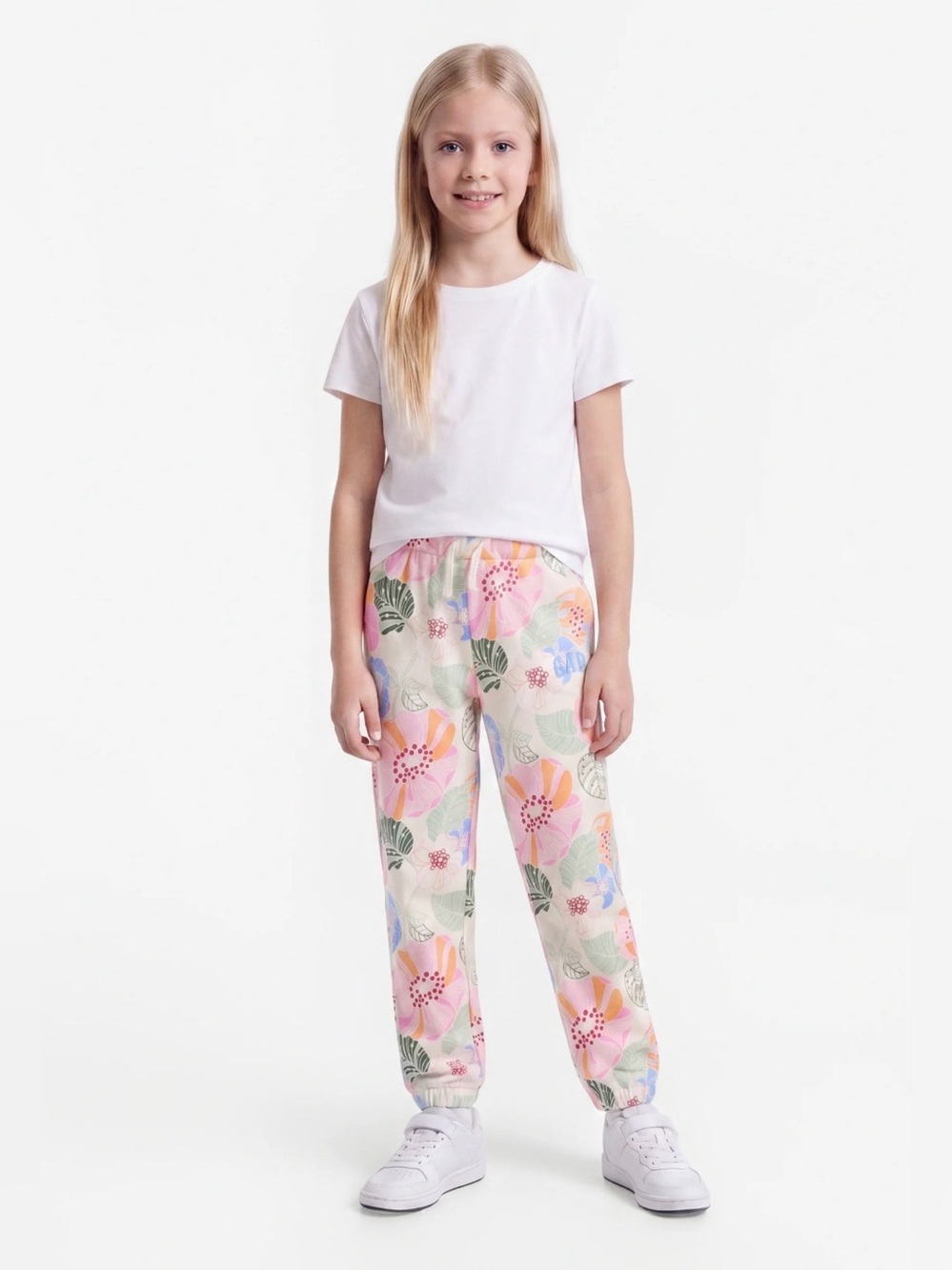 GAP Girls Floral Pajama Bottoms - Pink, Green, Blue